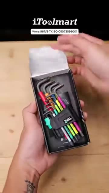 ประแจดาว 6 แฉก Wera 967/9 TX BO 05073599001 TORX® BlackLaser ชุด 9 ชิ้น