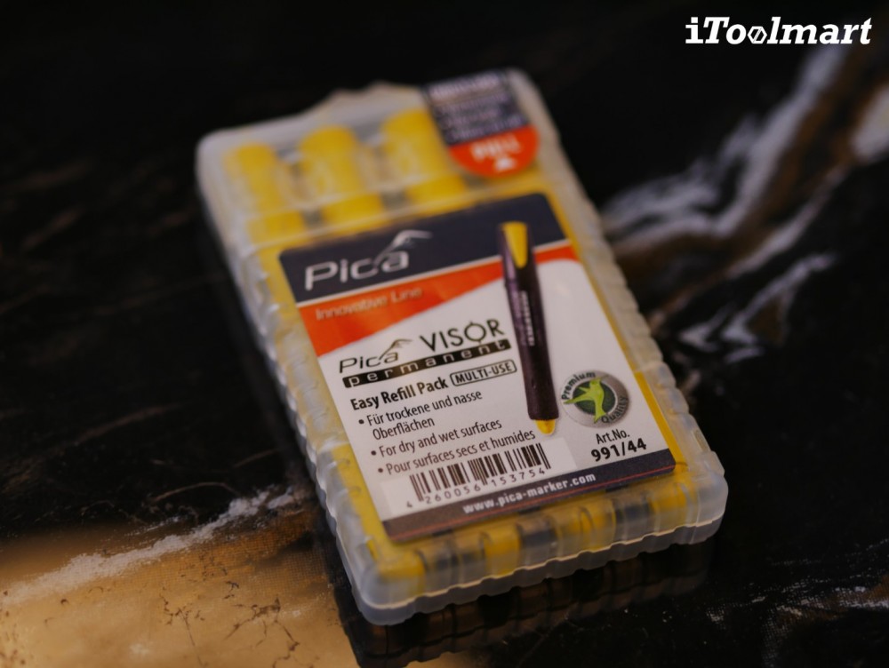 ไส้ปากกาเขียนงาน PICA 991/44 VISOR permanent Easy Refill Pack สีเหลือง