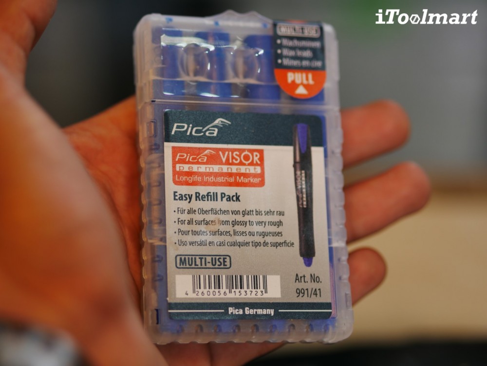 ไส้ปากกาเขียนงาน PICA 991/41 VISOR permanent Easy Refill Pack สีน้ำเงิน