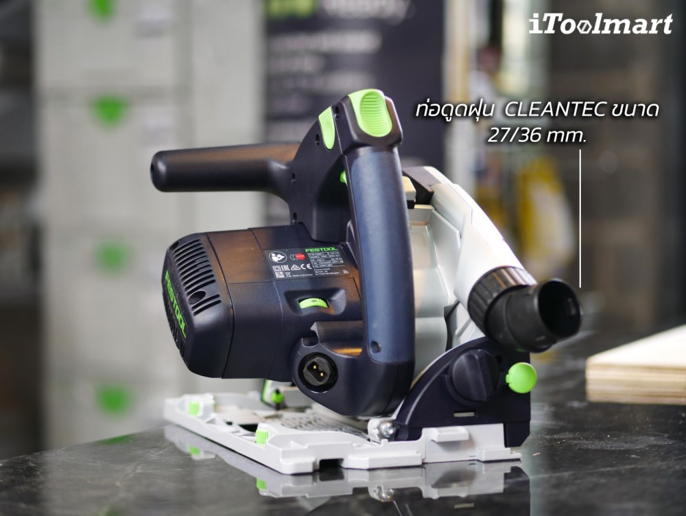 Scie Plongeante Festool TS 55 FEBQ Plus Avec Rail FS 1400/2 - Scie Circulaire Guidée Pour Coupes Précises Jusqu'à 55 Mm