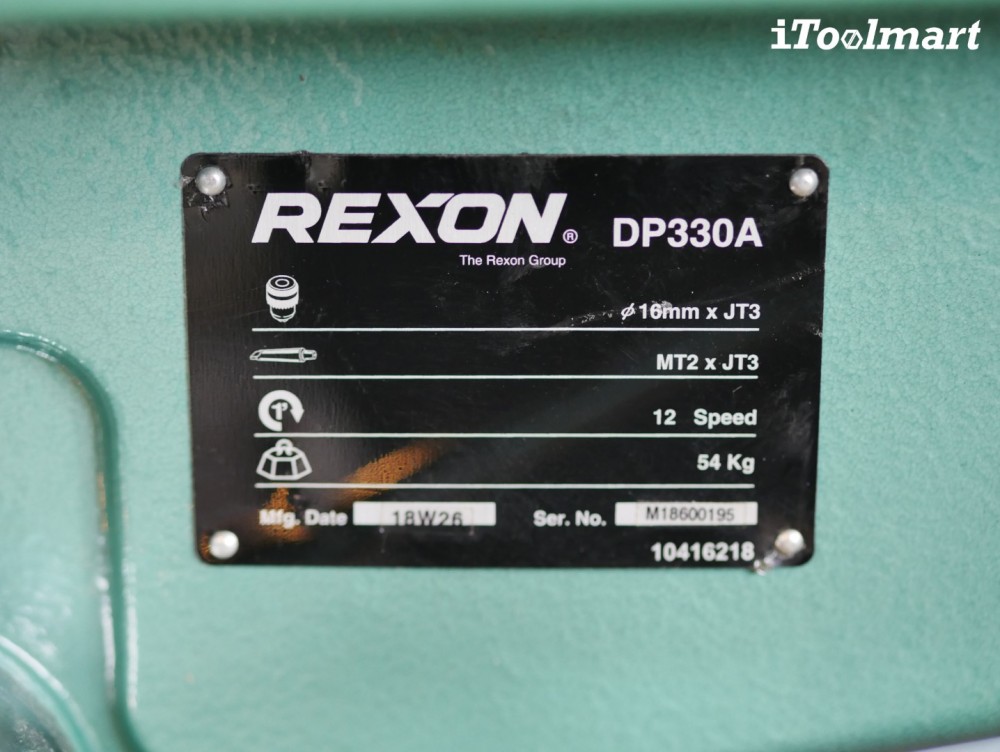 สว่านแท่นเจาะ REXON รุ่น DP330A (600w.)