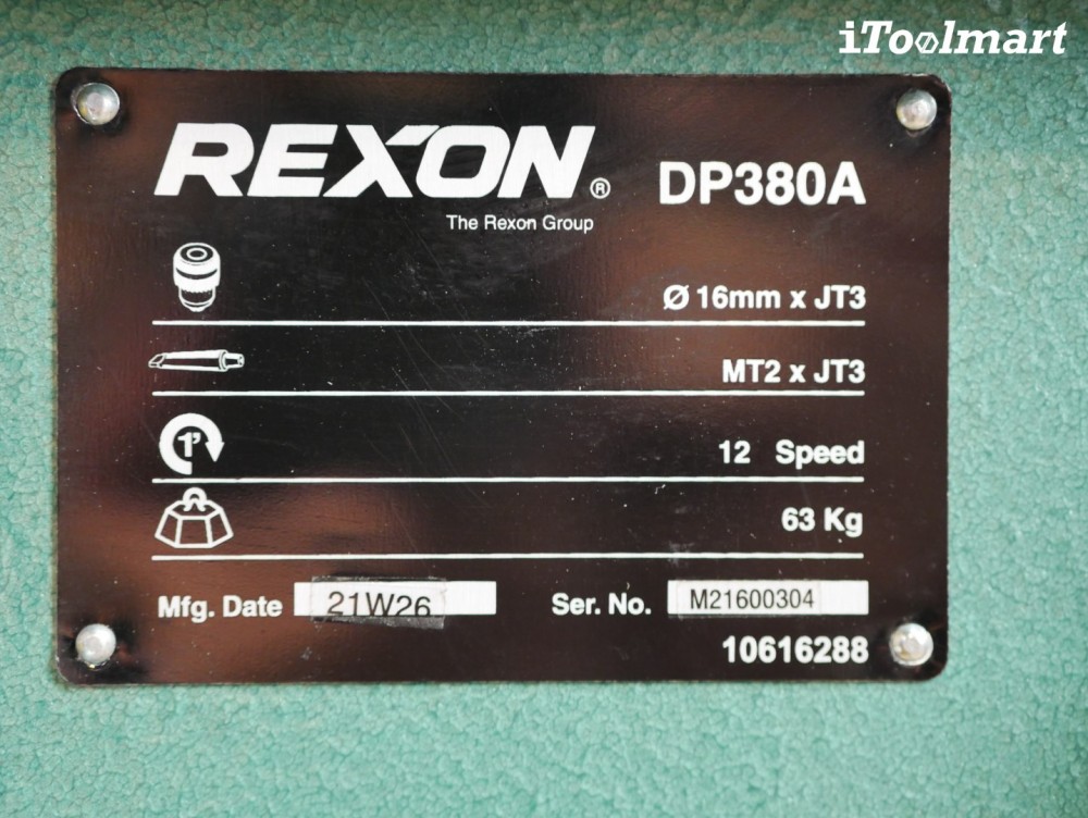สว่านแท่น REXON รุ่น DP-380A (แกนหลบใน จานใหญ่) xf