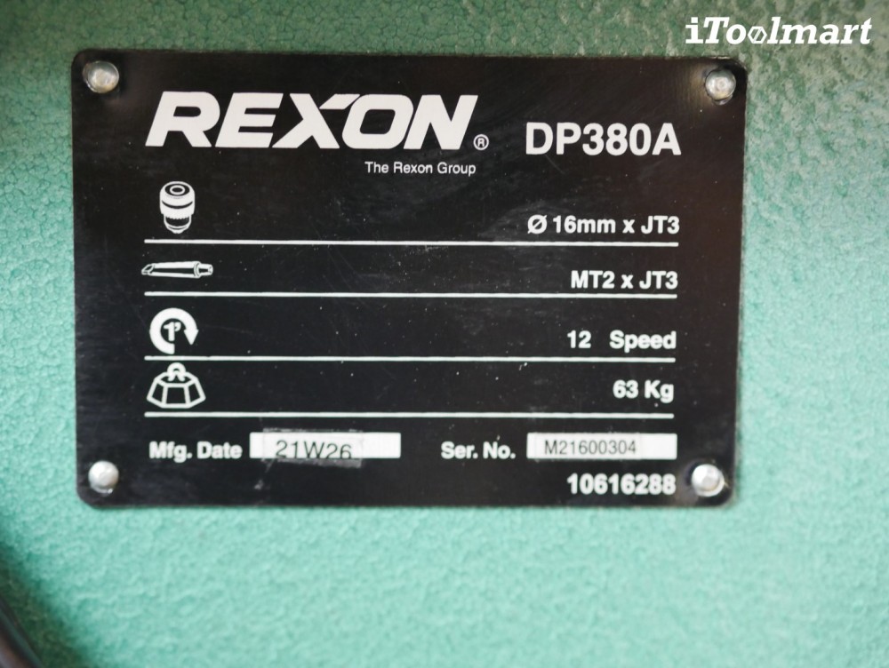 สว่านแท่น REXON รุ่น DP-380A (แกนหลบใน จานใหญ่) xf