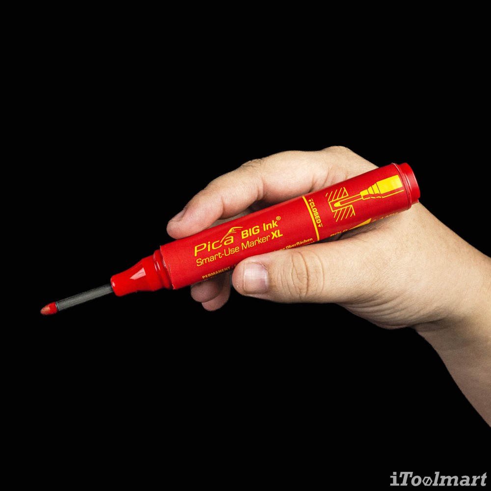 ปากกา มาร์คจุด PICA BIG Ink 170/40/SB สีแดง Smart-Use Marker XL