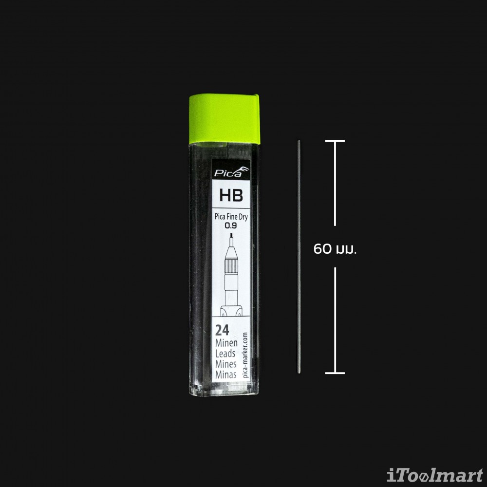 ไส้ดินสอ PICA Fine Dry Graphite lead 7030/SB HB ขนาด 0.9 mm.สำหรับเขียนหลายวัสดุ