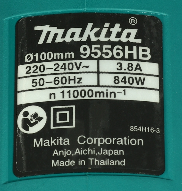 MAKITA 9556HBG 4inch Electric Grinder 840W (Rear Switch)