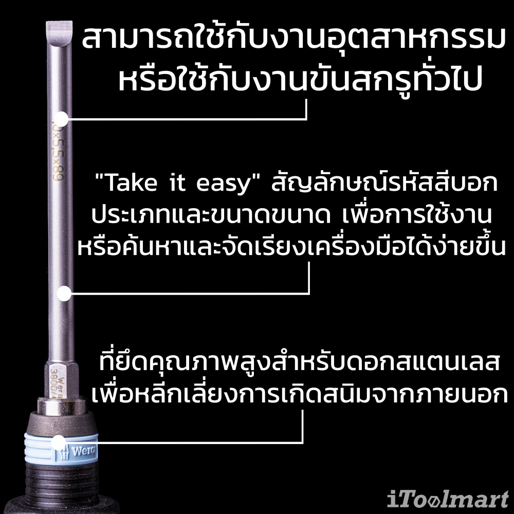 ชุดไขควงสแตนเลส Wera Kraftform  KK 41 Stainless Christmas 2018 05135984001