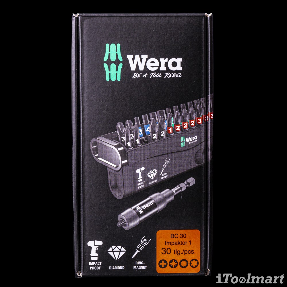 ชุดดอกไขควง Wera Bit-Check 30 Impaktor 1 05057690001 ชุด 30 ชิ้น