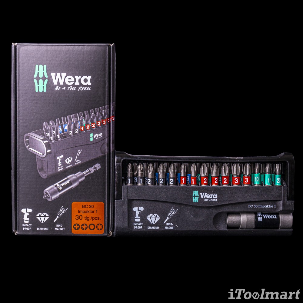 ชุดดอกไขควง Wera Bit-Check 30 Impaktor 1 05057690001 ชุด 30 ชิ้น