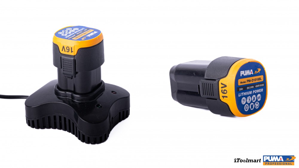 สว่านไร้สายไร้แปรงถ่าน PUMA  PM-D1016BL ขนาด 10 mm 16V