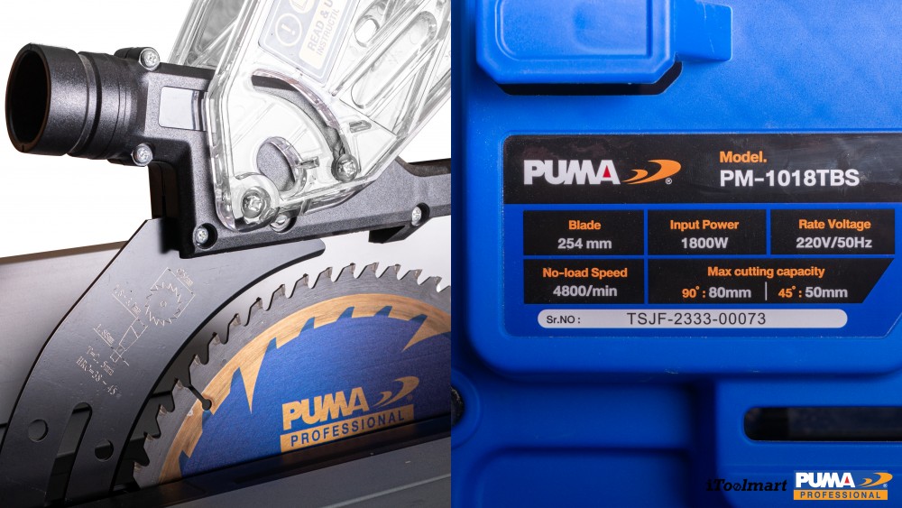 โต๊ะเลื่อย 10 นิ้ว Puma รุ่น PM-1018TBS (2000w)
