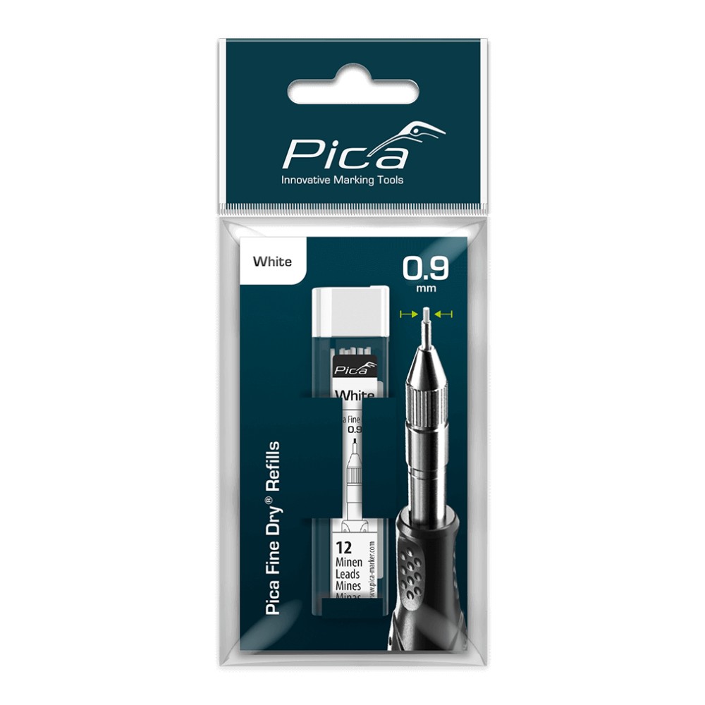 ไส้ดินสอ PICA 7032/SB Fine dry refills with euro-standard hole สีขาว ขนาด 0.9 mm.