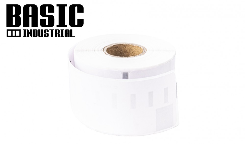 เทปติดฉลาก BASIC INDUSTRIAL 99012 with chip ขนาด 36 x 89 มม. สีขาว