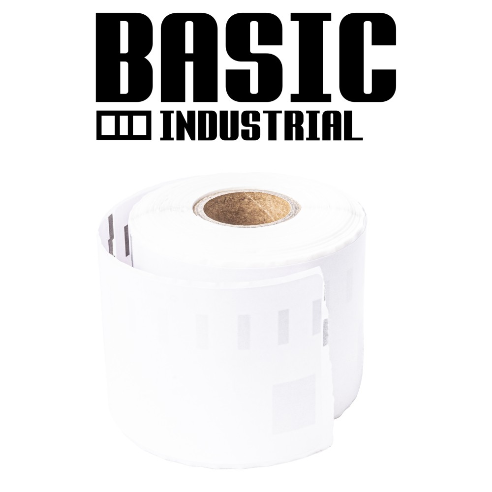 เทปติดฉลาก BASIC INDUSTRIAL S0722430 (99014 with chip) ขนาด 54 x 101 มม. สีขาว สำหรับเครื่องพิมพ์ Dymo 450, 450 Turbo, 550, 550 Turbo