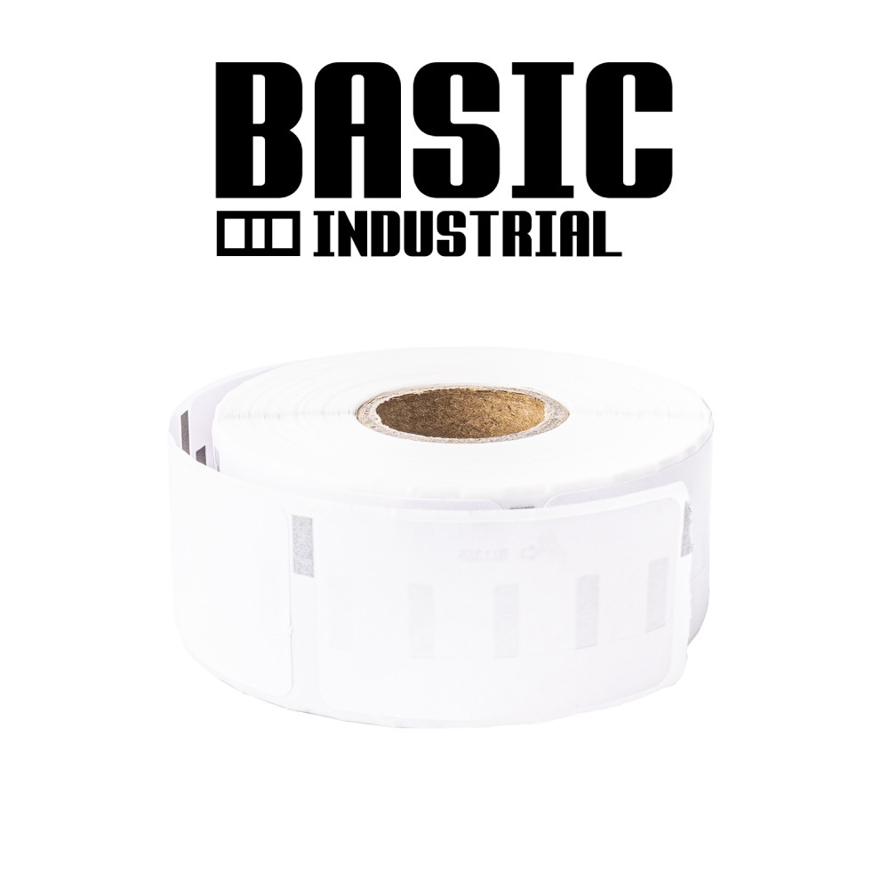 เทปติดฉลาก BASIC INDUSTRIAL S0722550 (11354 with chip) ขนาด 57 x 32 มม. สีขาว