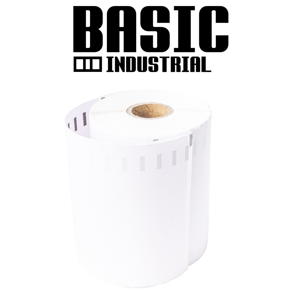 เทปติดฉลาก BASIC INDUSTRIAL 4XL S0904980 with chip ขนาด 104 x 159 มม. สีขาว