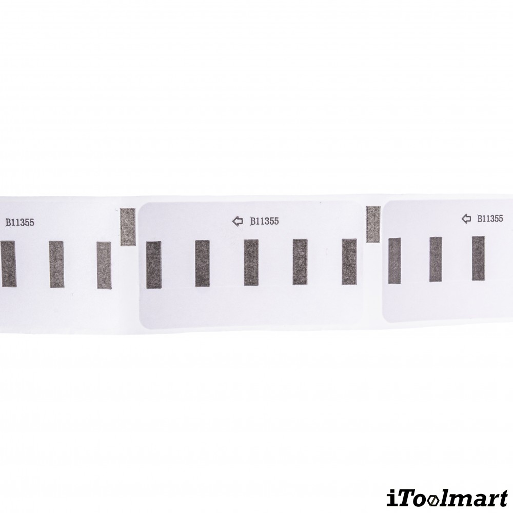 เทปติดฉลาก BASIC INDUSTRIAL S0722550 (11355 with chip) ขนาด 19 x 51 มม. สีขาว สำหรับเครื่องพิมพ์ Dymo 450, 450 Turbo, 550, 550 Turbo