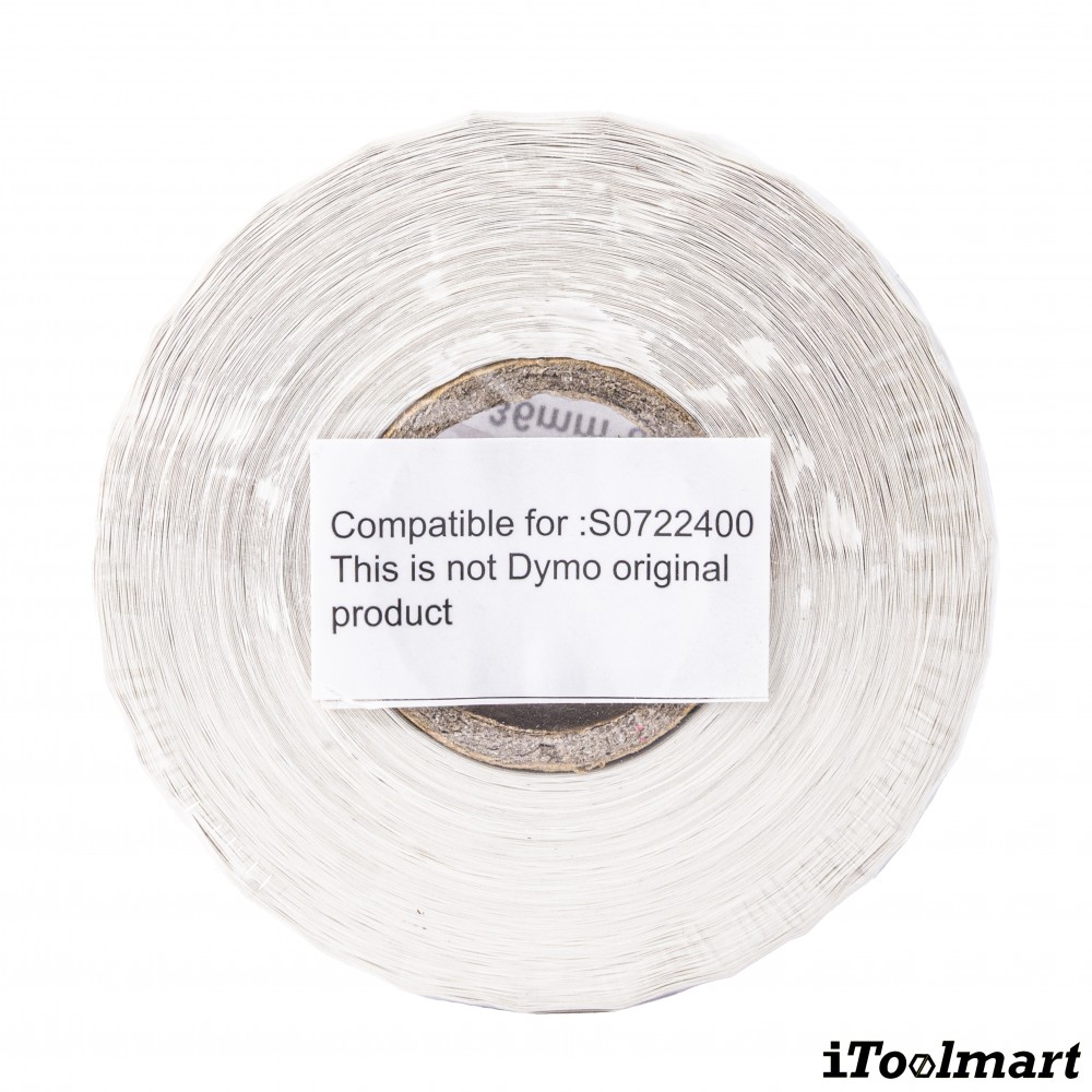 เทปติดฉลาก BASIC INDUSTRIAL S0722400 (99012 with chip) ขนาด 36 x 89 มม. สีขาว สำหรับเครื่องพิมพ์ Dymo 450, 450 Turbo, 550, 550 Turbo