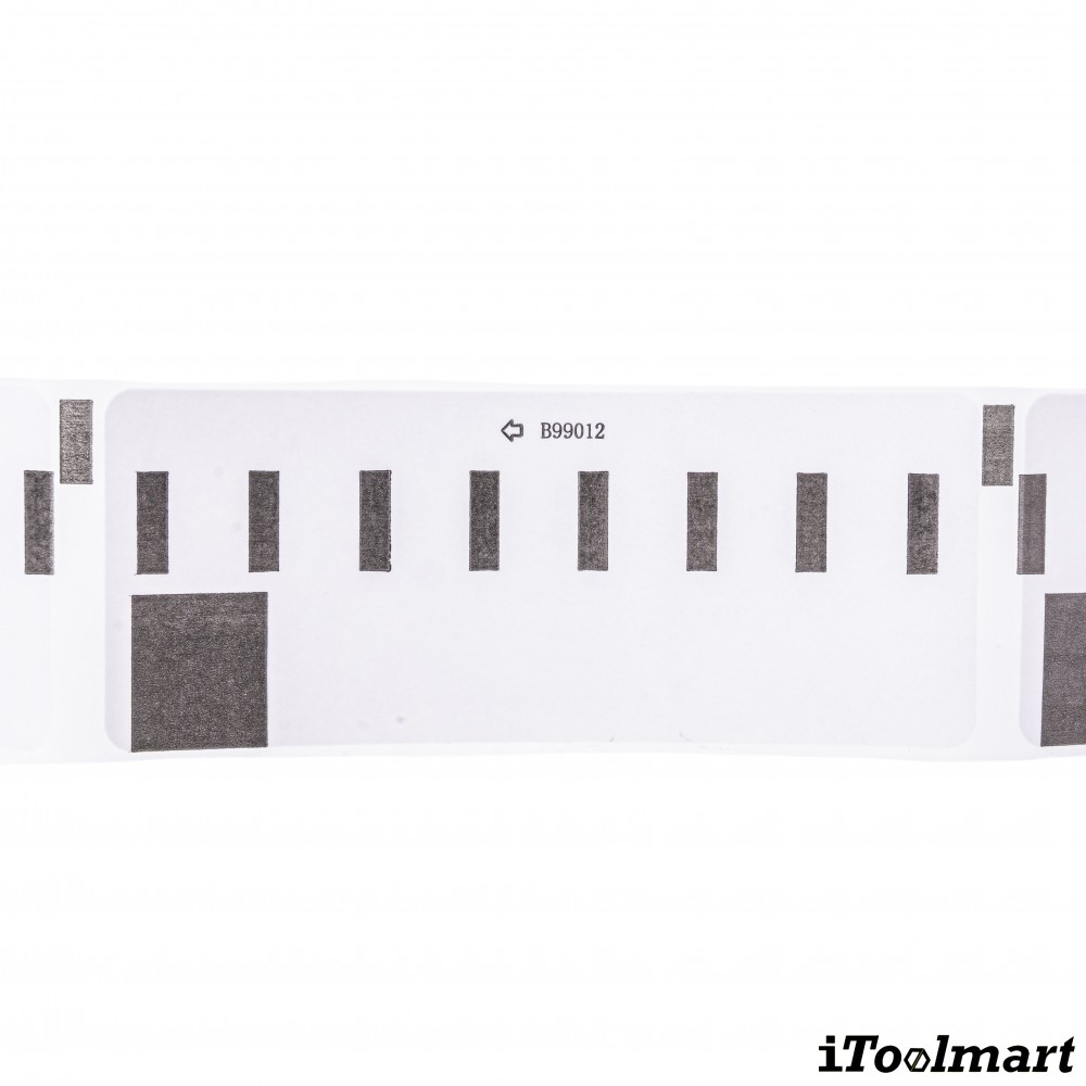 เทปติดฉลาก BASIC INDUSTRIAL S0722400 (99012 with chip) ขนาด 36 x 89 มม. สีขาว สำหรับเครื่องพิมพ์ Dymo 450, 450 Turbo, 550, 550 Turbo