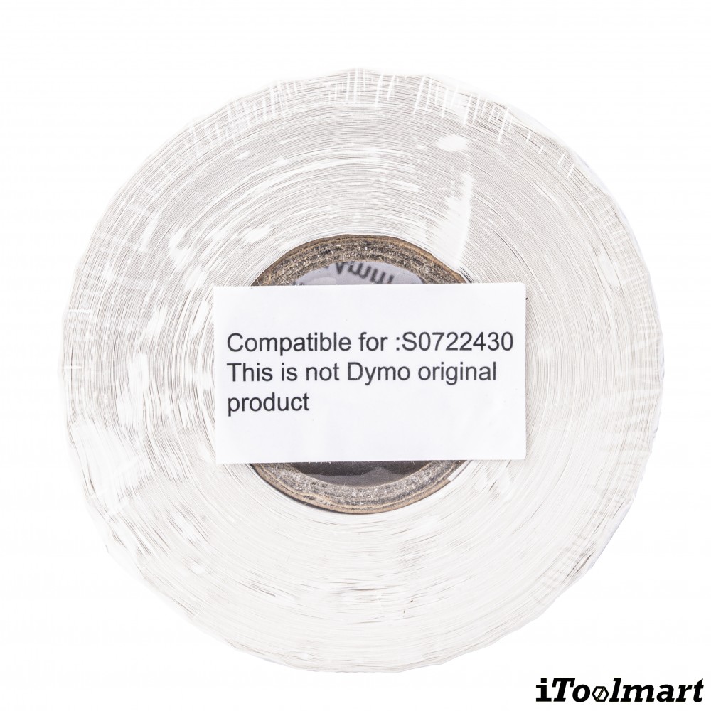 เทปติดฉลาก BASIC INDUSTRIAL S0722430 (99014 with chip) ขนาด 54 x 101 มม. สีขาว สำหรับเครื่องพิมพ์ Dymo 450, 450 Turbo, 550, 550 Turbo