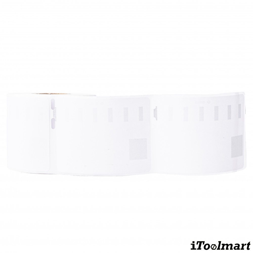เทปติดฉลาก BASIC INDUSTRIAL S0722440 (99015 with chip) ขนาด 54 x 70 มม. สีขาว สำหรับเครื่องพิมพ์ Dymo 450, 450 Turbo, 550, 550 Turbo