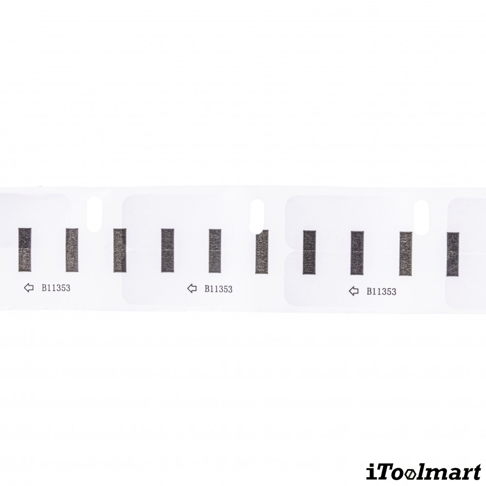 เทปติดฉลาก BASIC INDUSTRIAL S0722530 (11353 with chip) ขนาด 13 x 25 มม. สีขาว สำหรับเครื่องพิมพ์ Dymo 450, 450 Turbo, 550, 550 Turbo