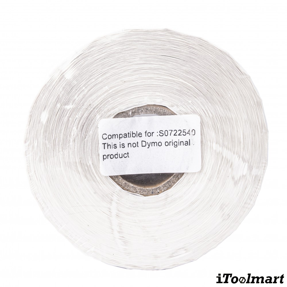 เทปติดฉลาก BASIC INDUSTRIAL S0722540 (11354 with chip) ขนาด 57 x 32 มม. สีขาว สำหรับเครื่องพิมพ์ Dymo 450, 450 Turbo, 550, 550 Turbo
