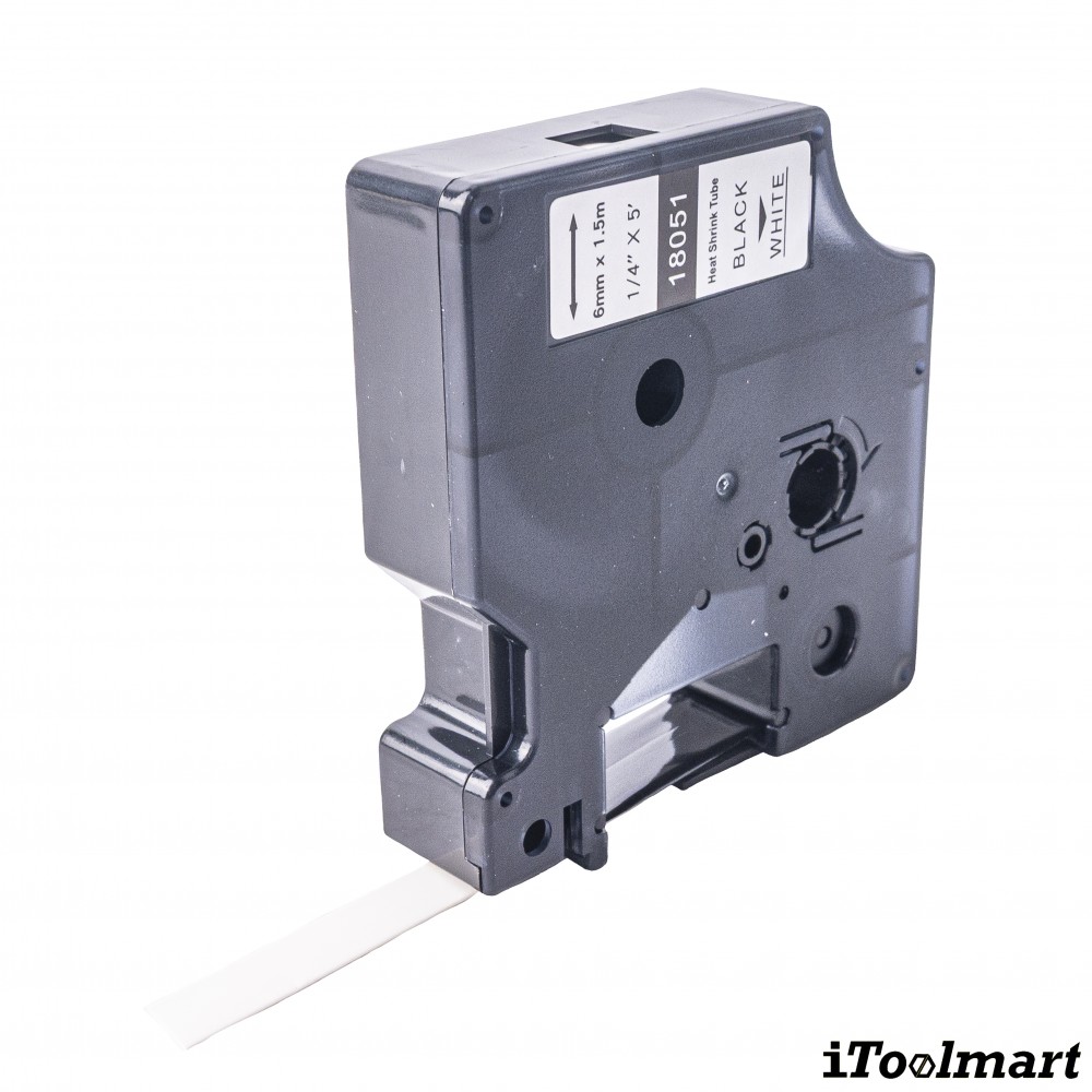 เทปติดฉลาก BASIC INDUSTRIAL 18051 Heat Shrink Tube ขนาด 6 มม. x 1.5 ม. สำหรับเครื่องพิมพ์ Dymo Rhino 5000 Label printer