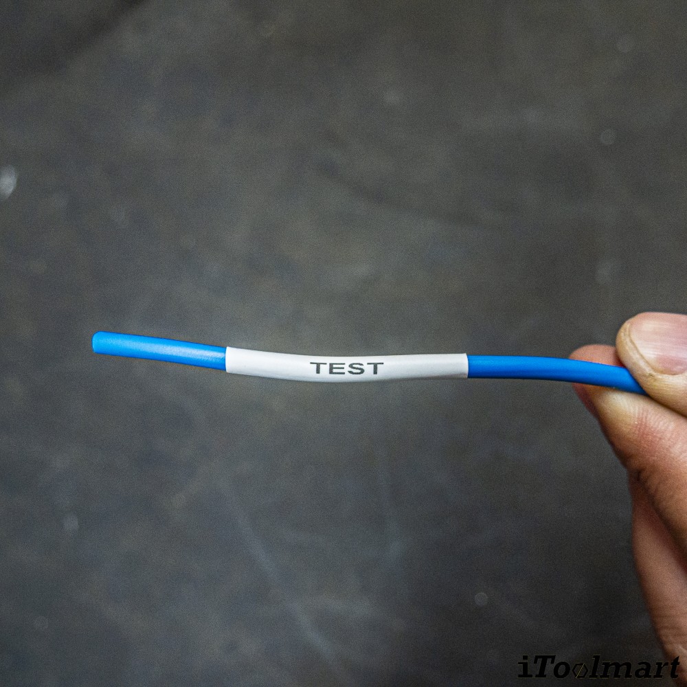 เทปติดฉลาก BASIC INDUSTRIAL 18053 Heat Shrink Tube สีขาว ขนาด 9 มม. x 1.5 ม. สำหรับเครื่องพิมพ์ Dymo Rhino 4200, 5000 Label printer