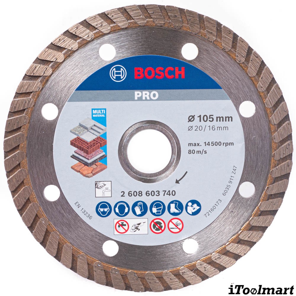 ใบตัดเพชรเทอร์โบ BOSCH Universal ขนาด 4 นิ้ว  105MM  