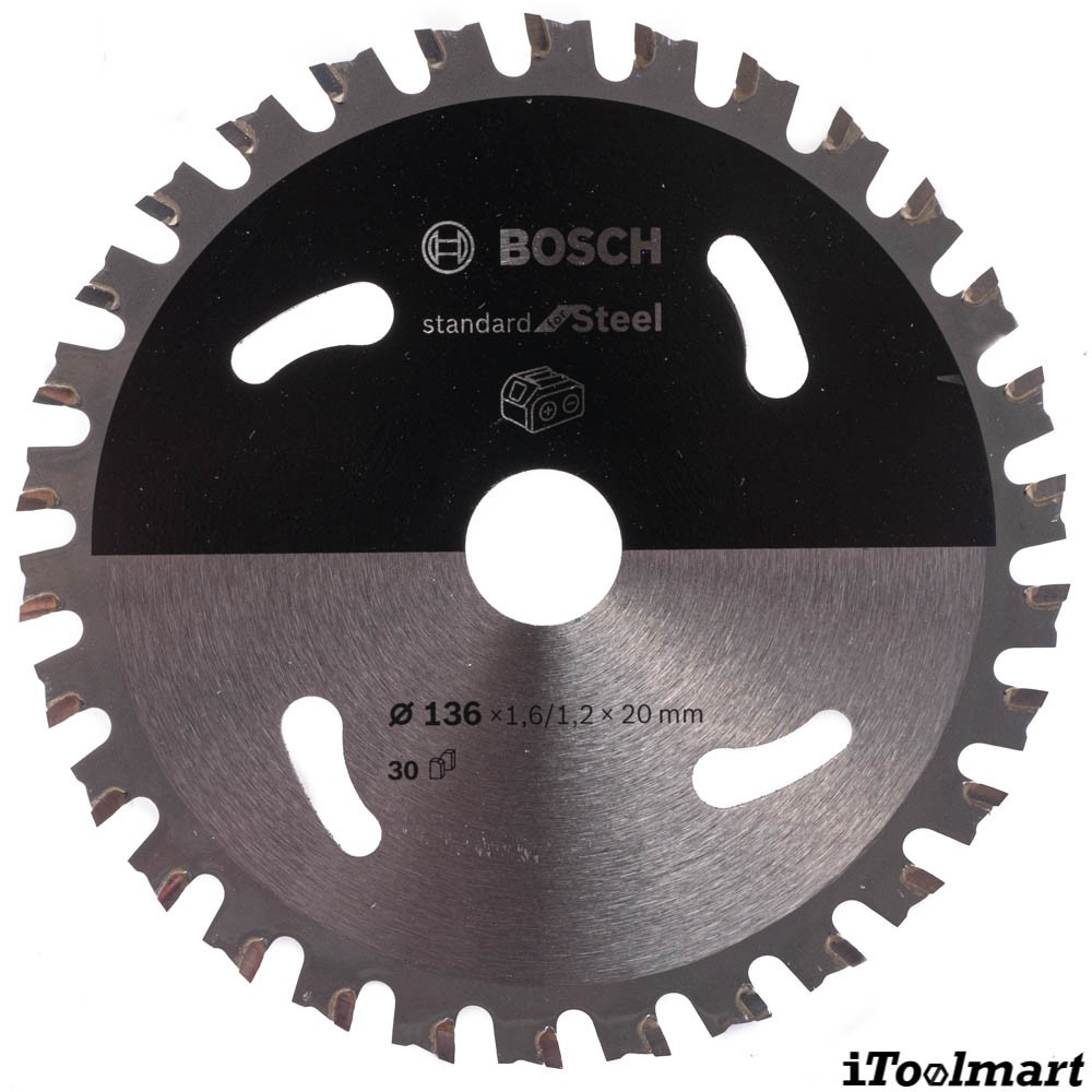 ใบเลื่อย BOSCH 2 608 837 746 ขนาด 5 นิ้ว 136 x 20 x 30T ตัดเหล็ก