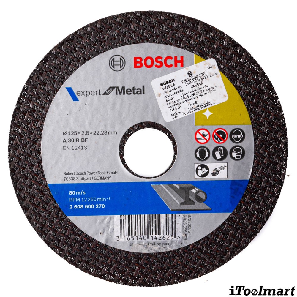 ใบตัดเหล็ก BOSCH ขนาด 5 นิ้ว หนา 3 มิล A 30 R BF