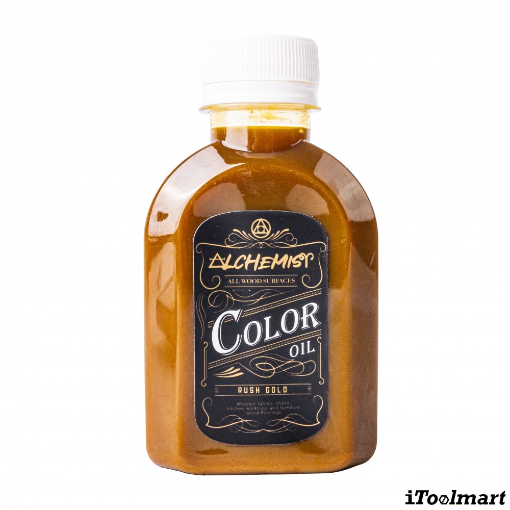 น้ำยารักษาเนื้อไม้ ALCHEMIST Rush Gold สี เหลืองทอง ขนาด 150 ML 