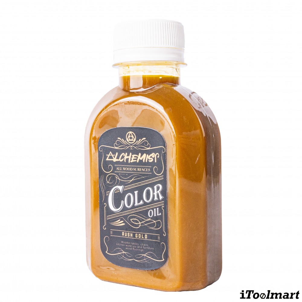 น้ำยารักษาเนื้อไม้ ALCHEMIST Rush Gold สี เหลืองทอง ขนาด 150 ML 