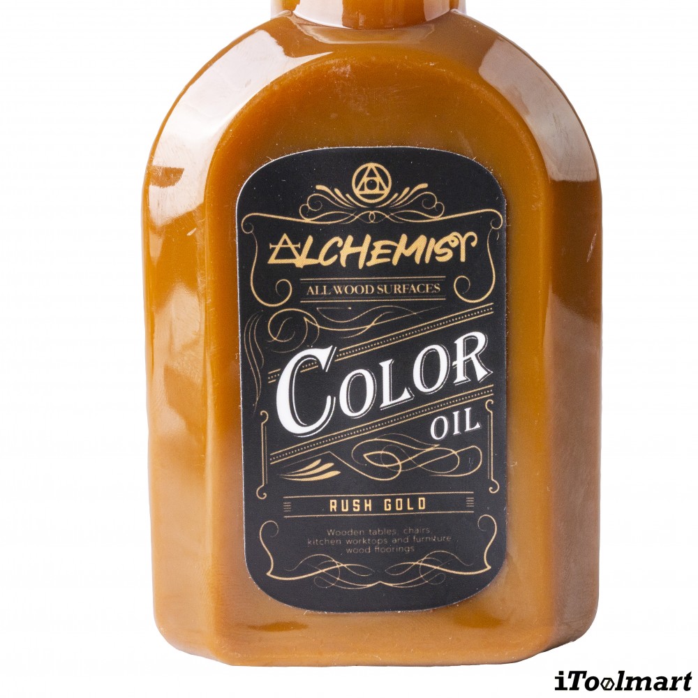 น้ำยารักษาเนื้อไม้ ALCHEMIST Rush Gold สี เหลืองทอง ขนาด 150 ML 