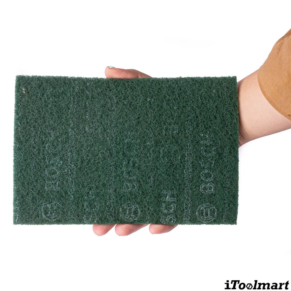 แผ่นใยขัด สำหรับขัดผิวมาตรฐาน BOSCH Expert for Finish 6x9 นิ้ว 152 x 229 mm  สีเขียว