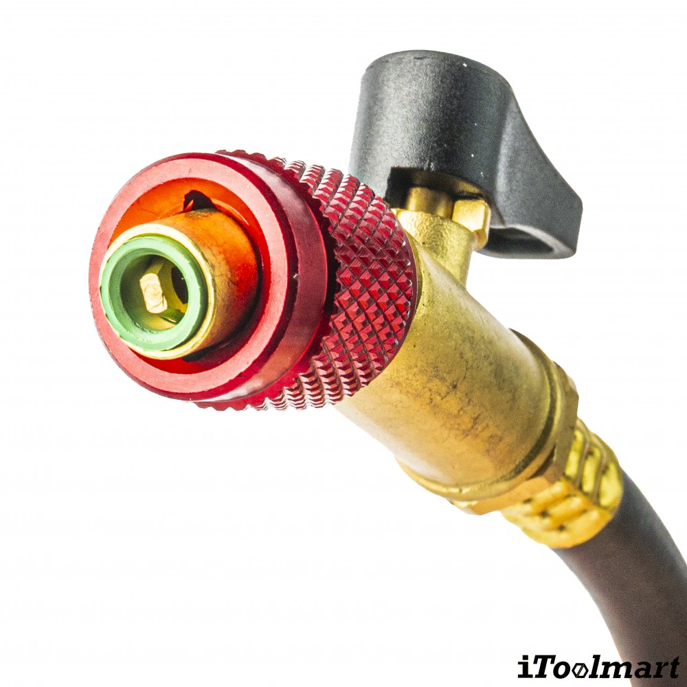 สายชาร์จน้ำยาแอร์ แบบมีบอลวาล์ว TASCO BLACK TB120SM HBV ความยาว 150 ซม  สำหรับน้ำยา R12  R22  R134a