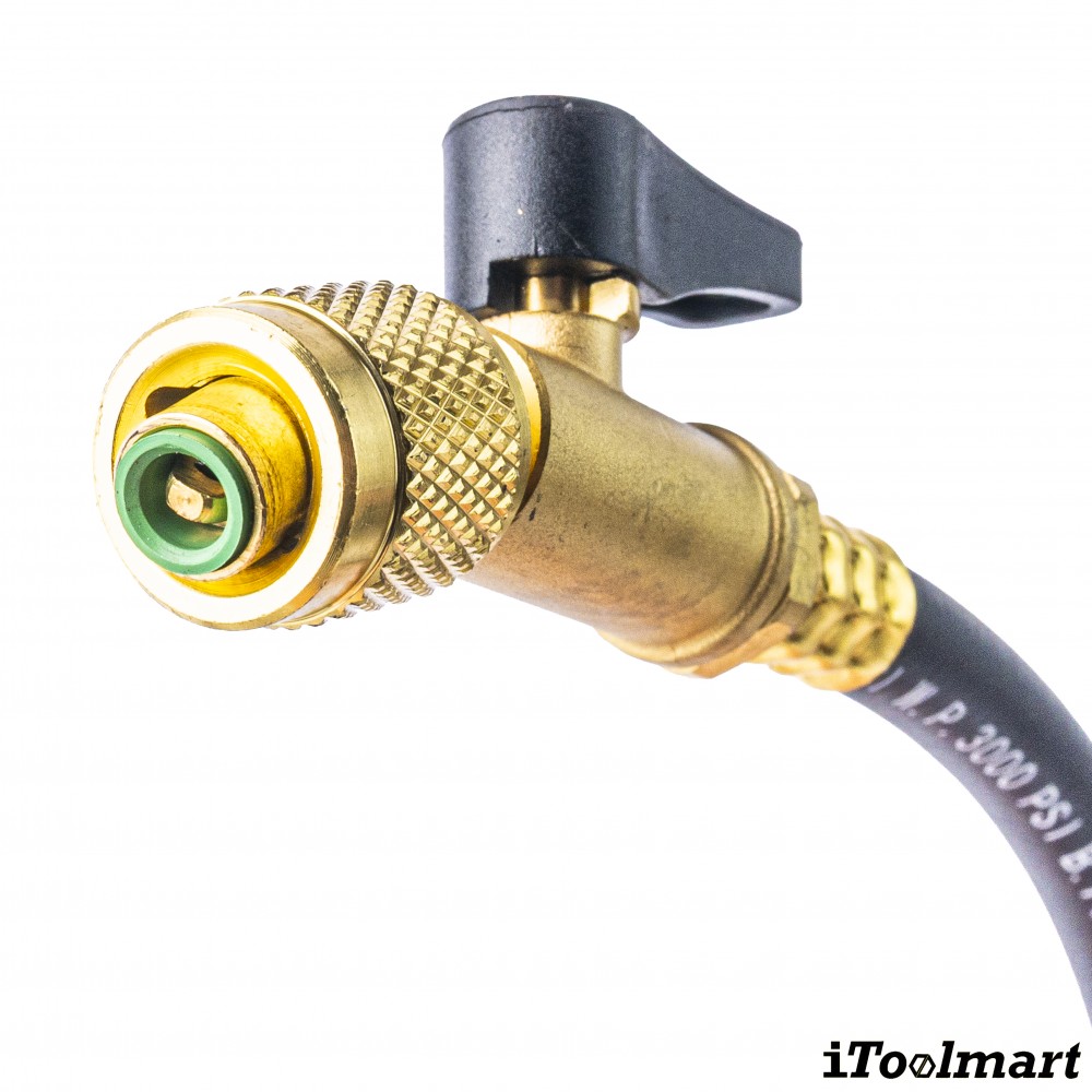 สายชาร์จน้ำยาแอร์ แบบมีบอลวาล์ว TASCO BLACK TB120SM HBV ความยาว 150 ซม  สำหรับน้ำยา R12  R22  R134a