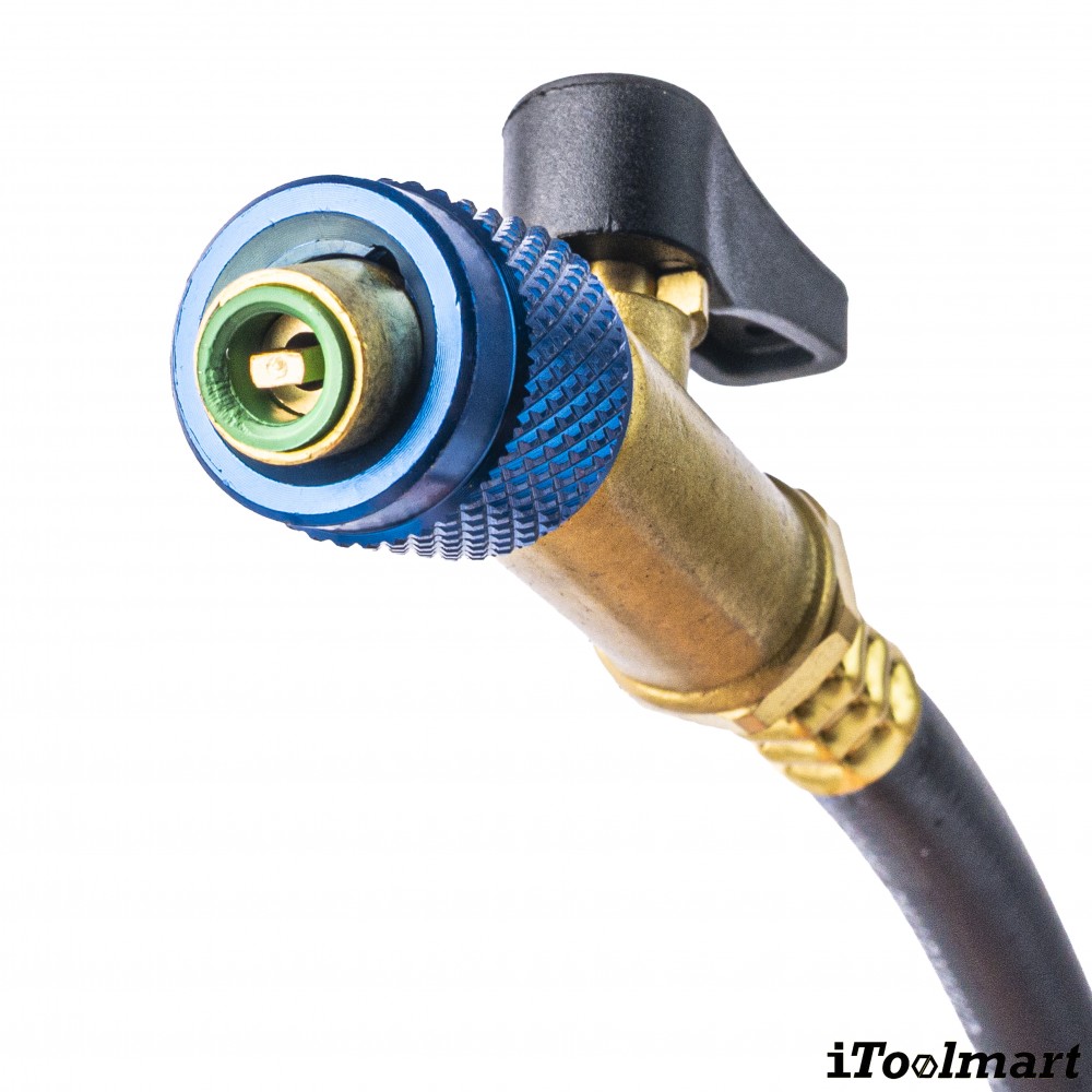 สายชาร์จน้ำยาแอร์ แบบมีบอลวาล์ว TASCO BLACK TB120SM HBV ความยาว 150 ซม  สำหรับน้ำยา R12  R22  R134a