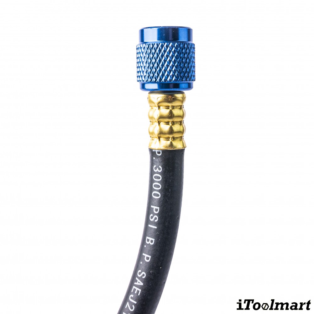 สายชาร์จน้ำยาแอร์ แบบมีบอลวาล์ว TASCO BLACK TB120SM HBV ความยาว 150 ซม  สำหรับน้ำยา R12  R22  R134a