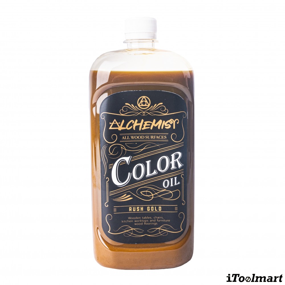 น้ำยารักษาเนื้อไม้ ALCHEMIST Rush Glod สี เหลืองทอง ขนาด 850 ML