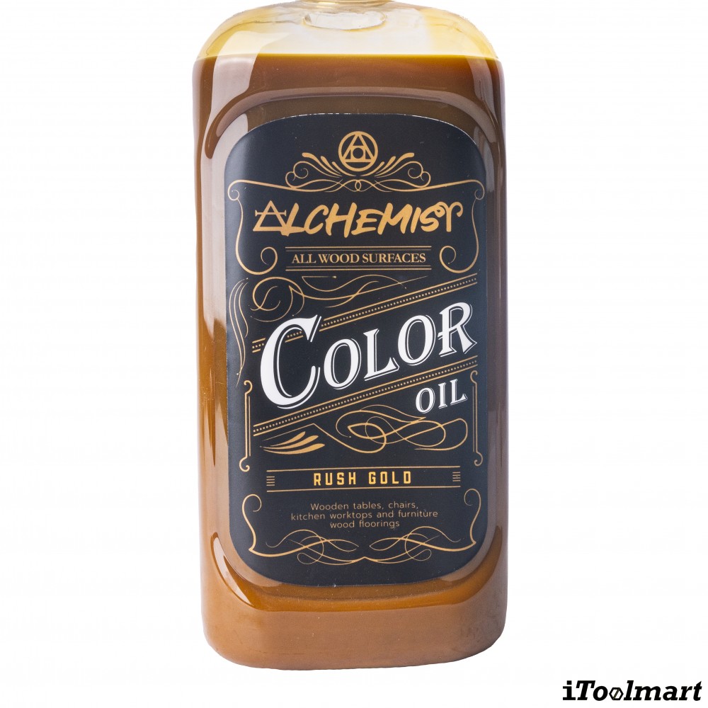 น้ำยารักษาเนื้อไม้ ALCHEMIST Rush Glod สี เหลืองทอง ขนาด 850 ML