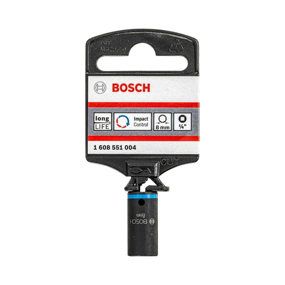ลูกบล็อก BOSCH 1 608 551 004 ขนาด 8 mm  แกน 1 4 นิ้ว 