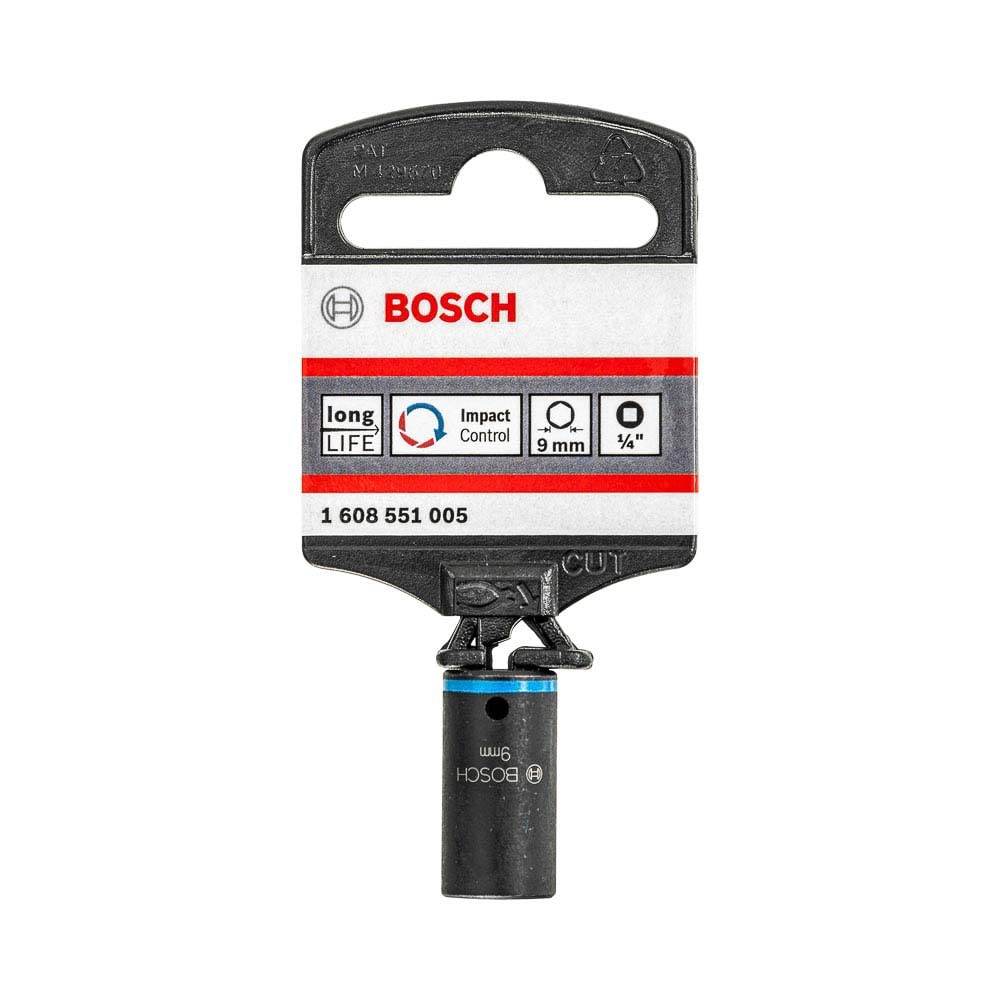 ลูกบล็อก BOSCH 1 608 551 005 ขนาด 9 mm  แกน 1 4 นิ้ว 