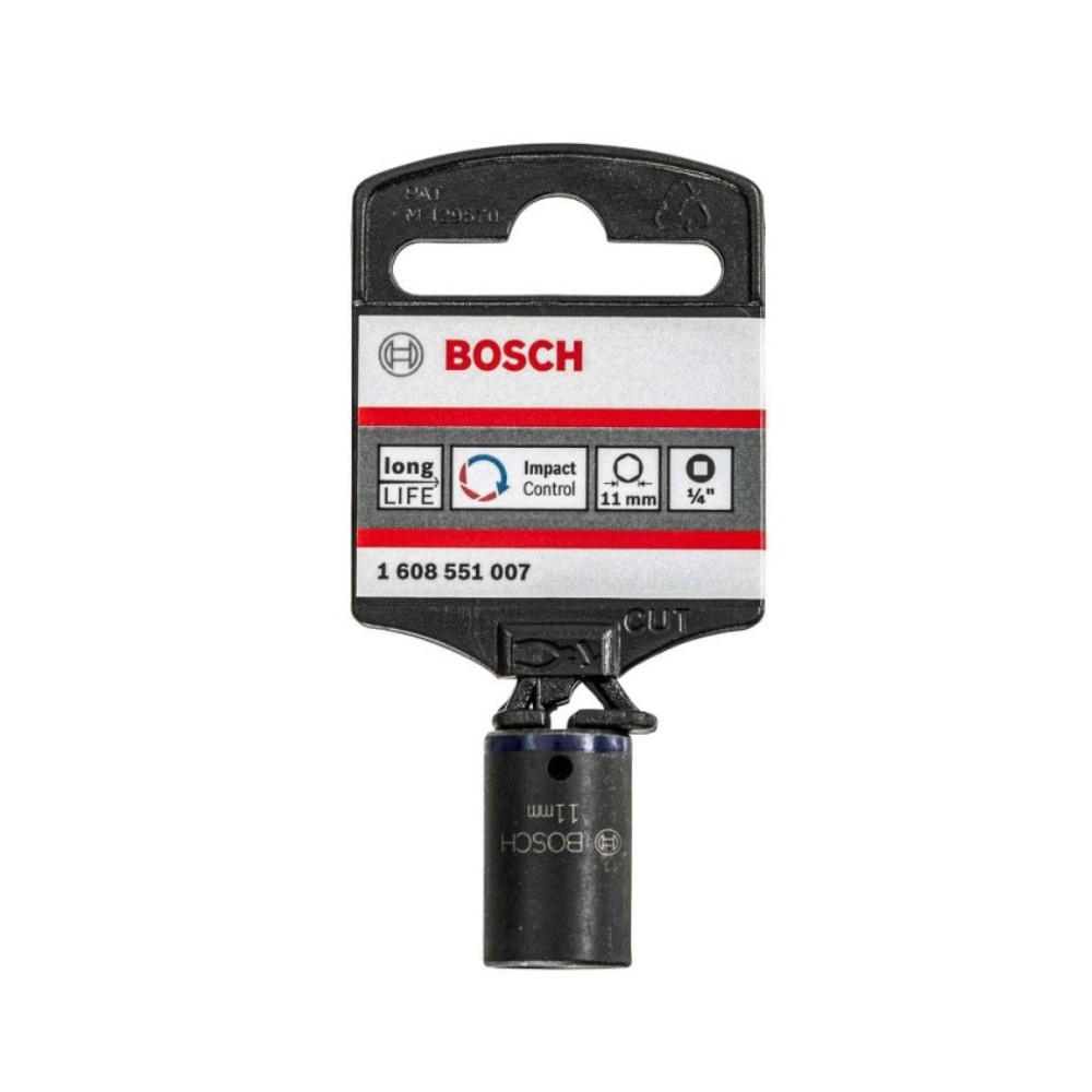 ลูกบล็อก BOSCH 1 608 551 007 ขนาด 11 mm  แกน 1 4 นิ้ว 