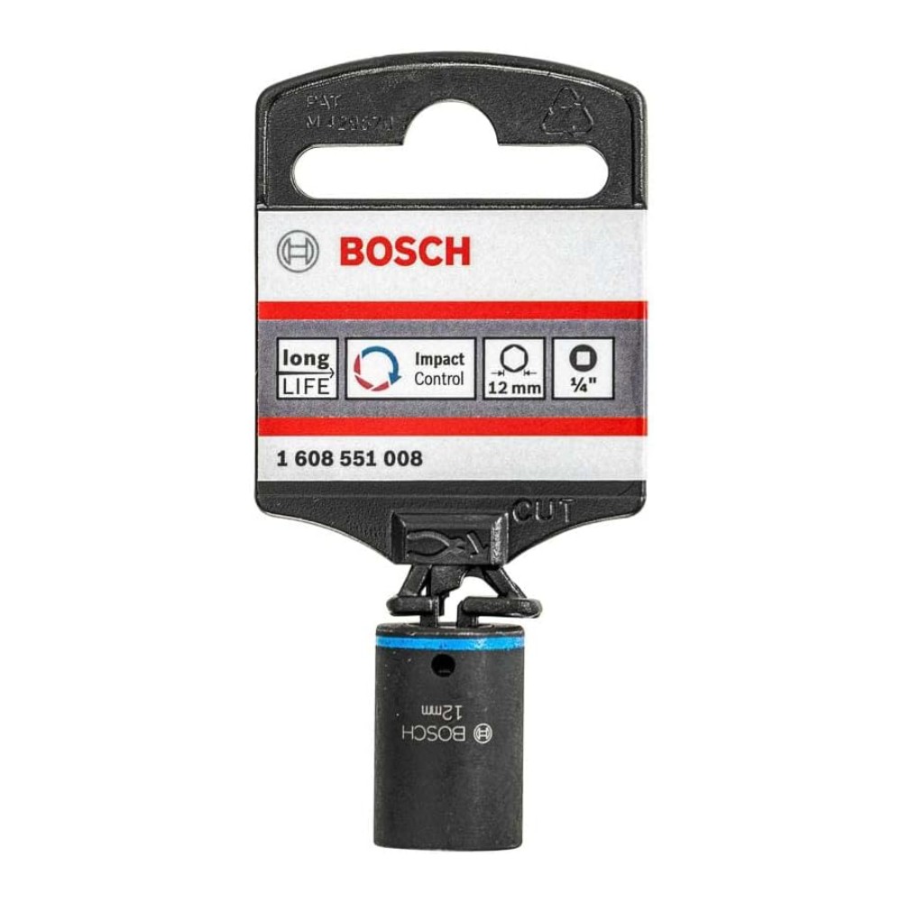 ลูกบล็อก BOSCH 1 608 551 008 ขนาด 12 mm  แกน 1 4 นิ้ว 