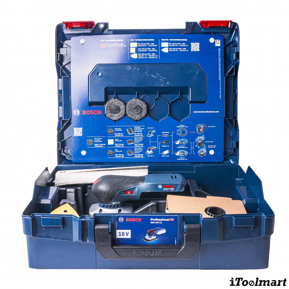 เครื่องขัดกระดาษทรายแบบสั่น BOSCH GSS 18V 13 Professional 06019L0101  ตัวเปล่า 