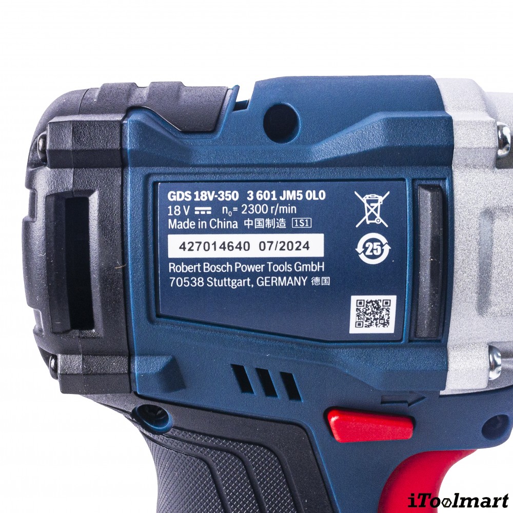 บล็อกกระแทกไร้สาย BOSCH GDS 18V 350 ขนาด 1 2 นิ้ว แรงบิด 350 นิวตันเมตร