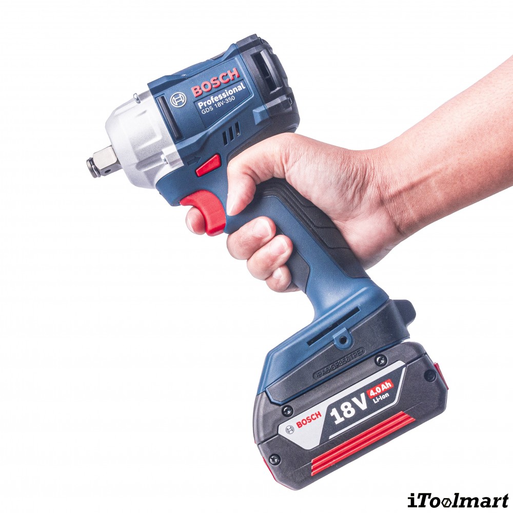 บล็อกกระแทกไร้สาย BOSCH GDS 18V 350 ขนาด 1 2 นิ้ว แรงบิด 350 นิวตันเมตร