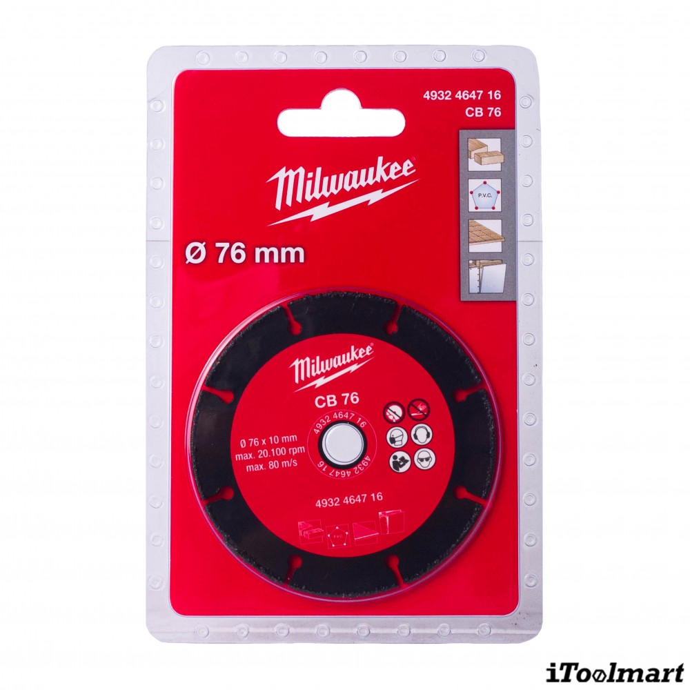 ใบตัดคาร์ไบท์ Milwaukee 4932 4647 16 ขนาด 3 นิ้ว